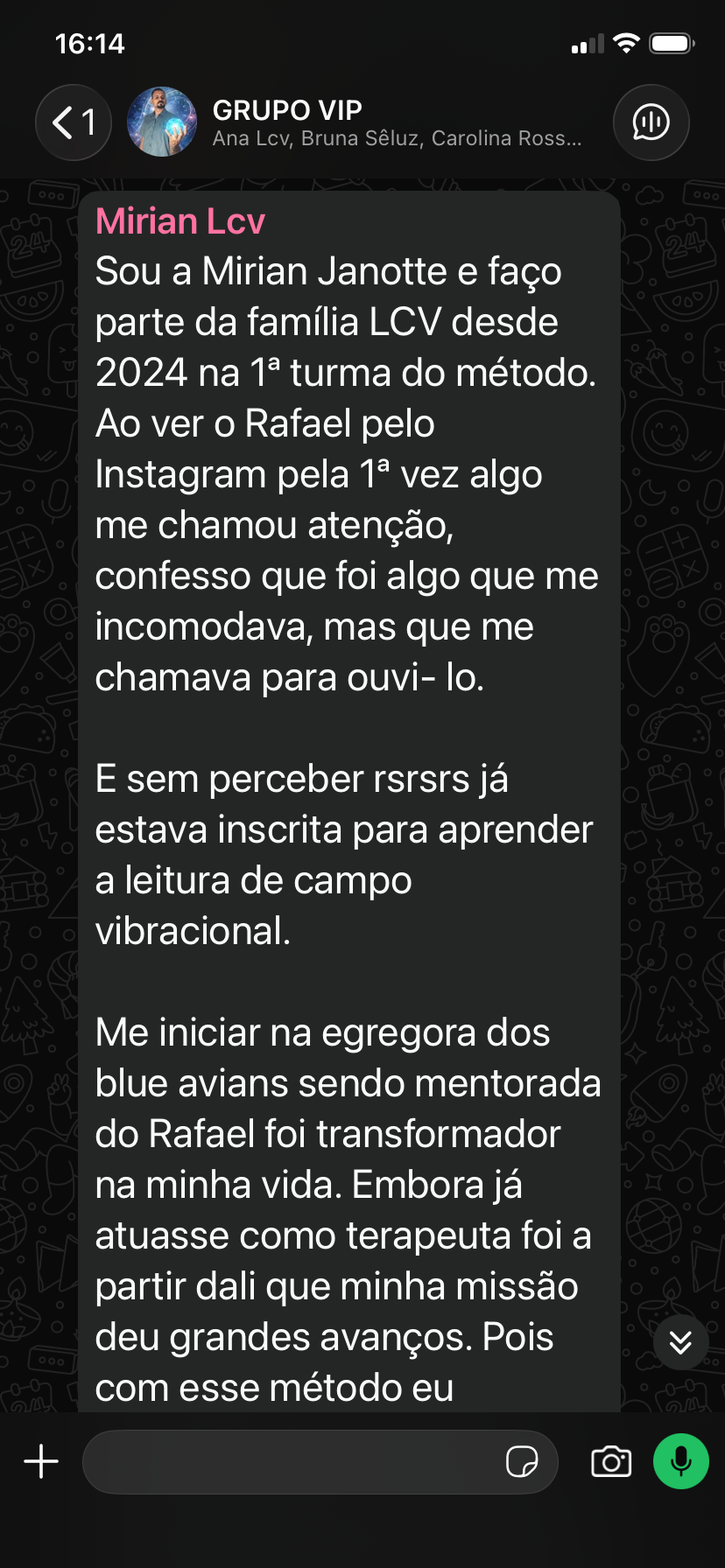 Depoimento real de aluno do Método LCV